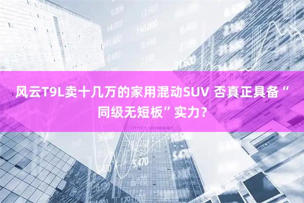 风云T9L卖十几万的家用混动SUV 否真正具备“同级无短板”实力？